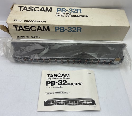 ⭐ Tascam PB-32R ~  1U Rack-Mountable 32 Channel Unbalanced RCA Patch Bay MINT ⭐