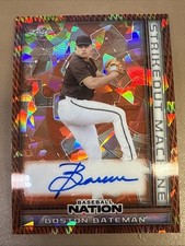 Boston Bateman Auto 2025 Leaf Baseball Nation Strikeout Machine Autograph SMABB2