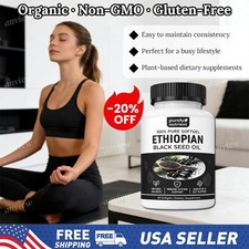 Ethiopian Black Seed Oil Softgels 4.64 Thymoquinone  Non-Gmo, Gluten-Free,60