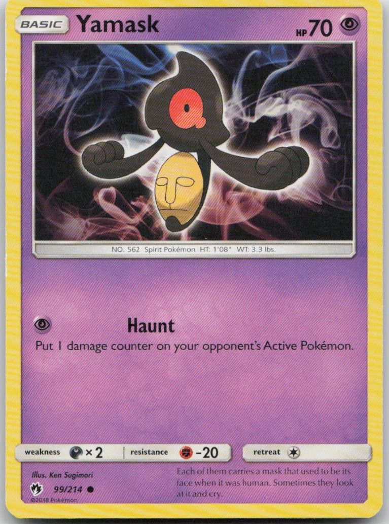 Yamask 99/214 Lost Thunder Common Pokemon MP