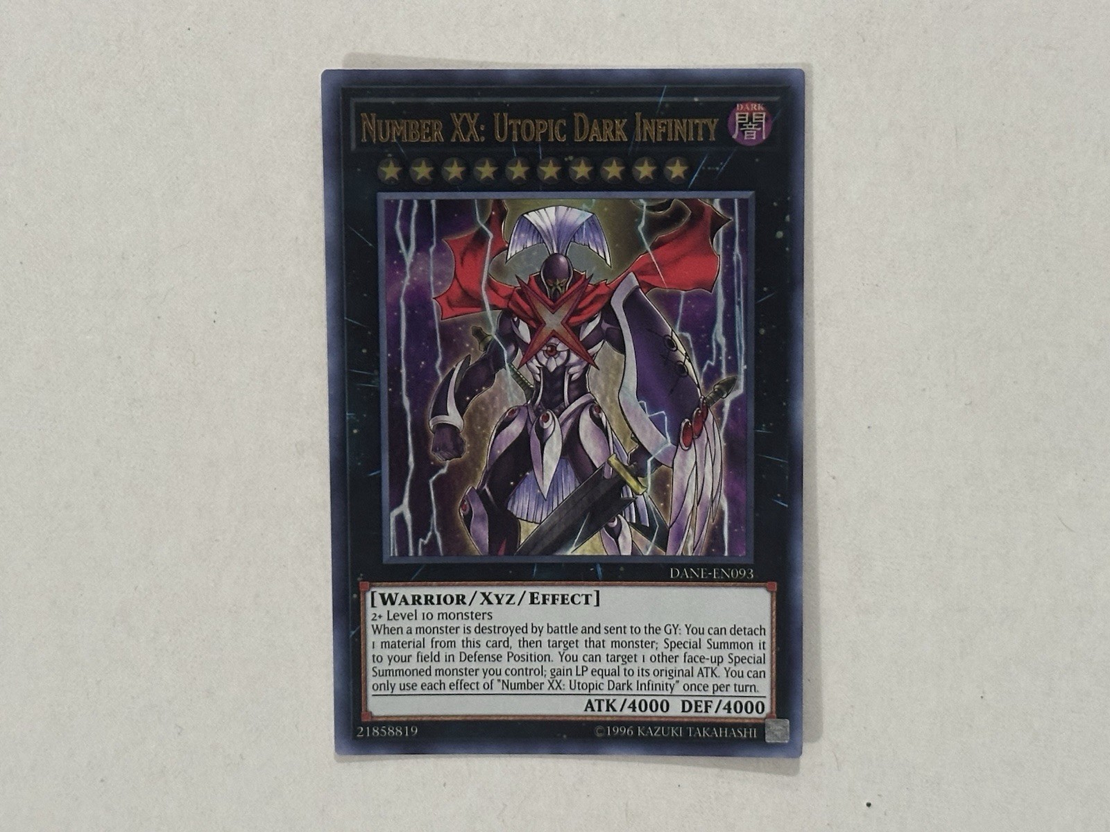 Yugioh Number XX: Utopic Dark Infinity DANE-EN093 Ultra Rare NM