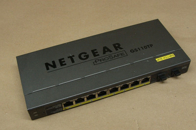 NETGEAR PROSAFE 8-PORT GIGABIT SMART SWITCH W/PoE & FIBER UPLINK GS110TP