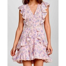 LoveShackFancy Dress India Pink Garden Size Small Cottagecore Coquette Regency