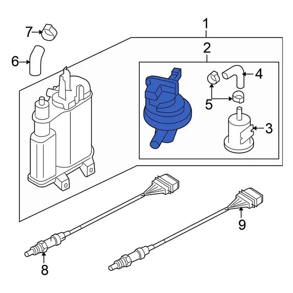For Volkswagen Passat 06-10 Evaporative Emissions System Leak Detection Pump Foto 4 de 4