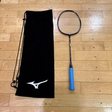 Mizuno Acrospeed 7 Badminton Racket Navy 5U6 Unisex with MSmooth Strings