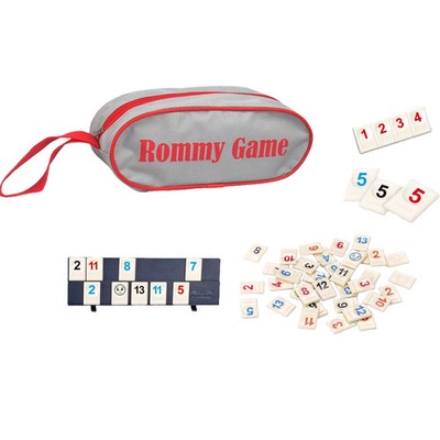 Rummy Cube Spielset mit 4 Racks tragbarer Koffer klassische Brettspiele