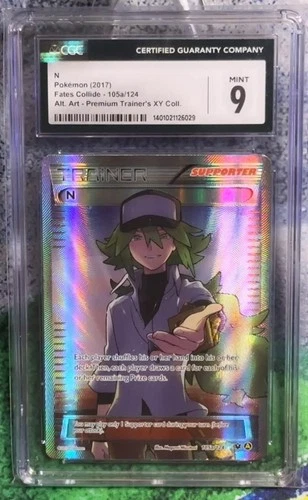 Pokémon CGC 9 N Alternate Art From Premium Trainer's XY Collection - 105a/124