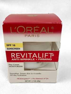 L'oreal Paris Revitalift Anti-Wrinkle + Firming Moisturizer Cream 1.7 OZ SPF NIB