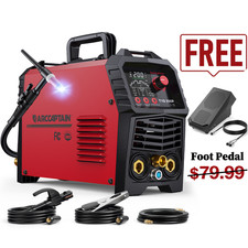 ARCCAPTAIN DC 5In1 TIG Welder W/ Pulse 200A HF/Lift/Pulse/Spot TIG/MMA 110V/220V