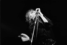 Blixa Bargeld Performs Onstage With Einstrzende Neubauten 1989 Old Music Photo