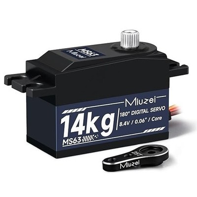Miuzei RC Digital Servo 14kg Low Profile Servo Motor Metal Gear High Torque f