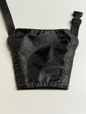 Black Adjustable Gentle Dog Muzzle Guard Size Nylon Cloth