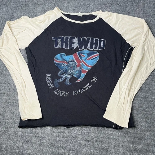 Vtg 1979 The Who Long Live Rock Tour T-shirt Mens L Concert 1970s vintage concert t-shirt, vintage, single stitch, B+ condition