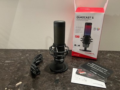HyperX - QuadCast S Wired RGB Multi-Pattern USB Condenser Microphone