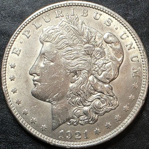 1921 MORGAN SILVER DOLLAR 90% Silver  -  Extremely Fine+ to AU              5638