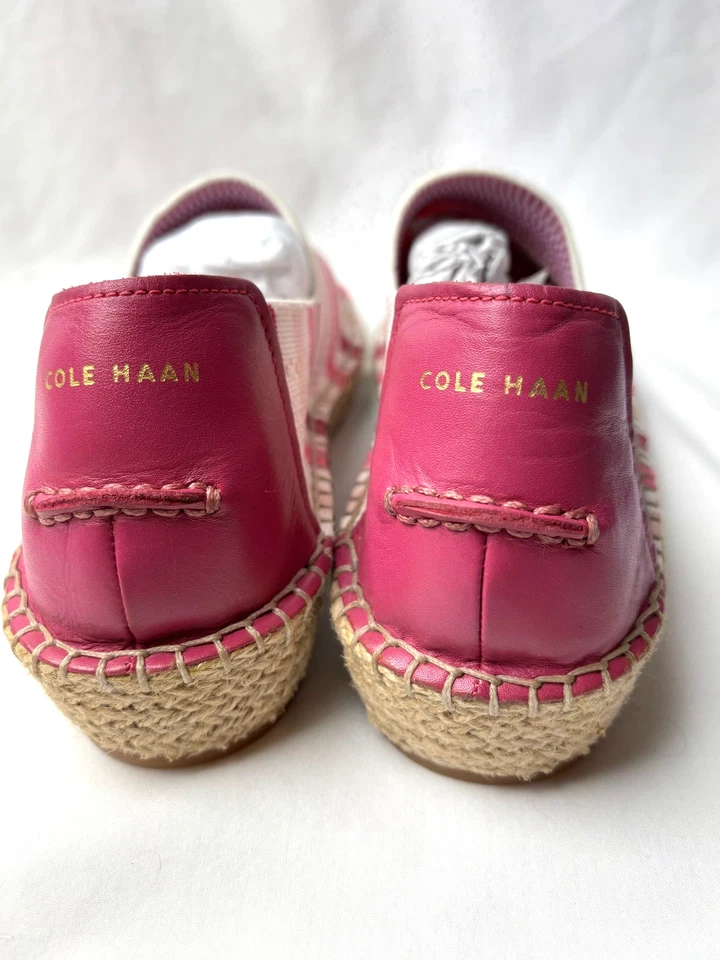 Cole Haan Women White/Pink Stripe Knit Summer Cloudfeel Espadrilles Size US 9.5B - Image 3 of 4
