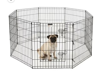 PETMAKER Indoor/Outdoor Foldable Puppy Dog Playpen - Eight 24x30in Panels- NWT
