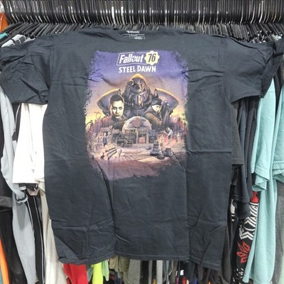Lootcrate FALLOUT 76: Steel Dawn Black t-shirt Mens Size M LootWear Exclusive