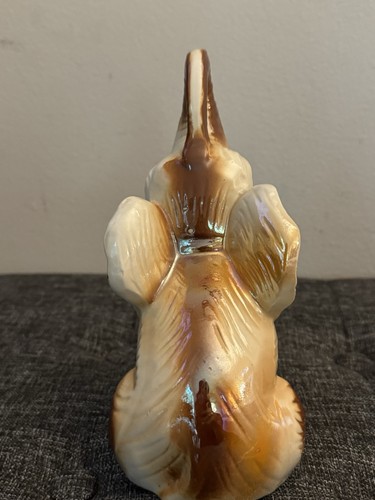 Vintage Ceramic Lusterware Elephant Figurine Statue Made in Brazil 7”T 5”W - Picture 6 of 8