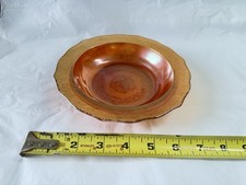 Marigold Carnival Glass Berry Bowls 4.25" Ribbed Pattern Pair — listing 6