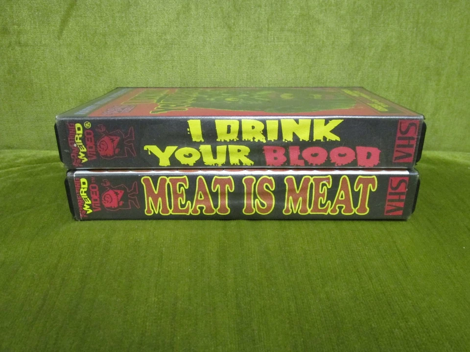 I Drink Your Blood + Meat Is Meat -  VHS Rare Horror Lot - Image 3 of 4