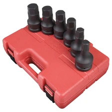 Sunex 5606 6 Piece 1" Drive SAE Impact Hex Driver Set