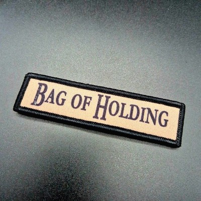 Dungeons & Dragons D&D Bag of Holding Aufnäher Patch Abzeichen Klett Flausch