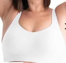 Truekind Daily Comfort Wirefree Shaper Bra White Sz XL 10022