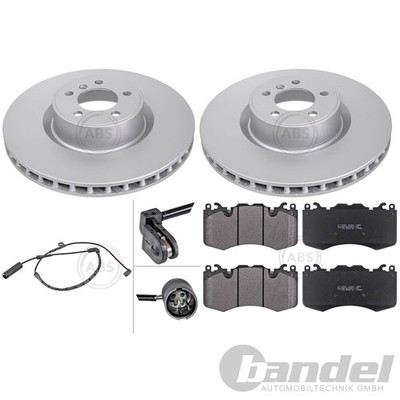 ABS BREMSSCHEBEIBEN 380mm + BELÄGE VORNE passend für LAND RANGE ROVER 3 L322