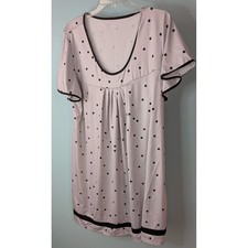 Polka Dot Dress Women S White Black Excellent Scoop Neck Mini Tunic