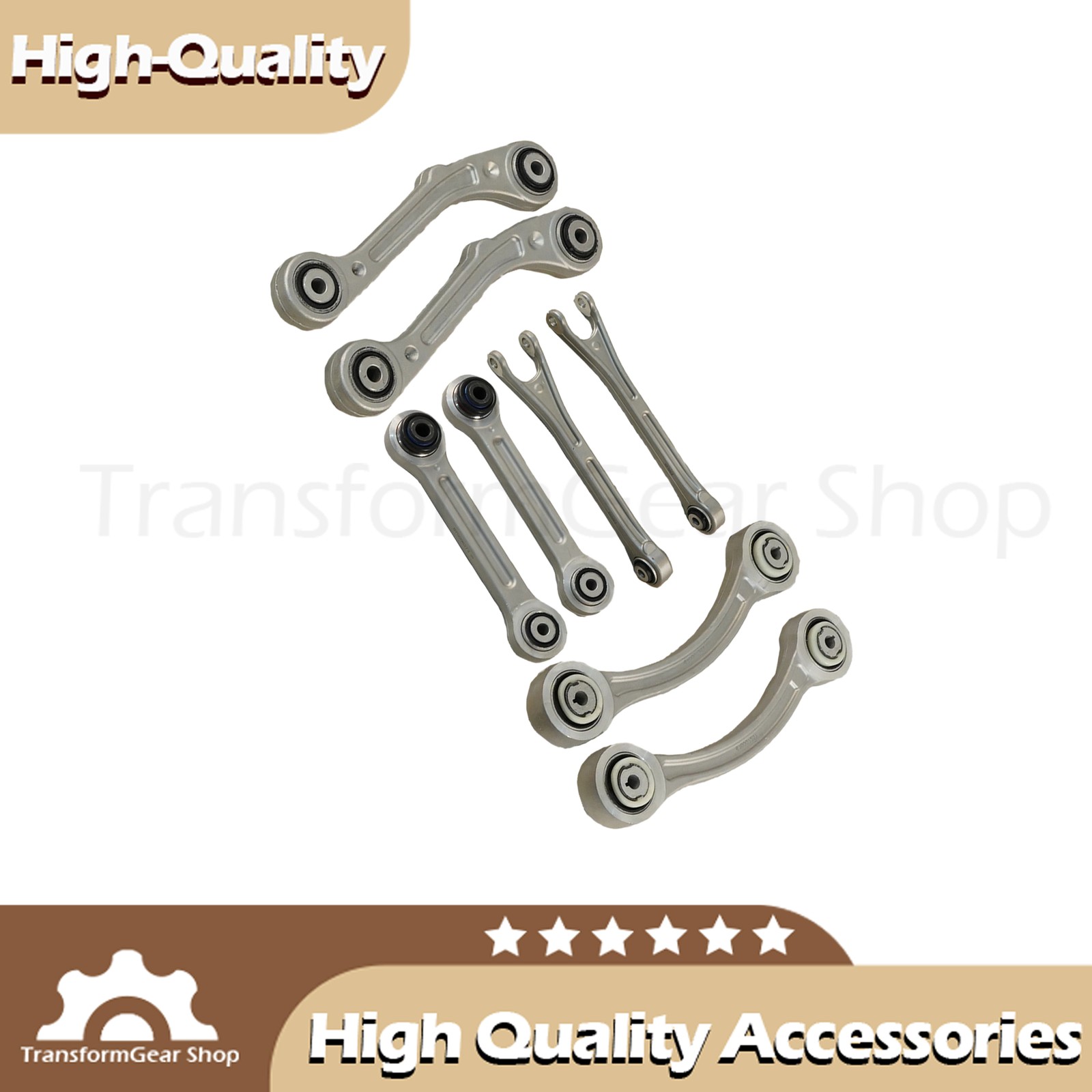 8PCS Fits Maserati Ghibli Quattroporte 14-16 Rear Suspension Control Arm Set