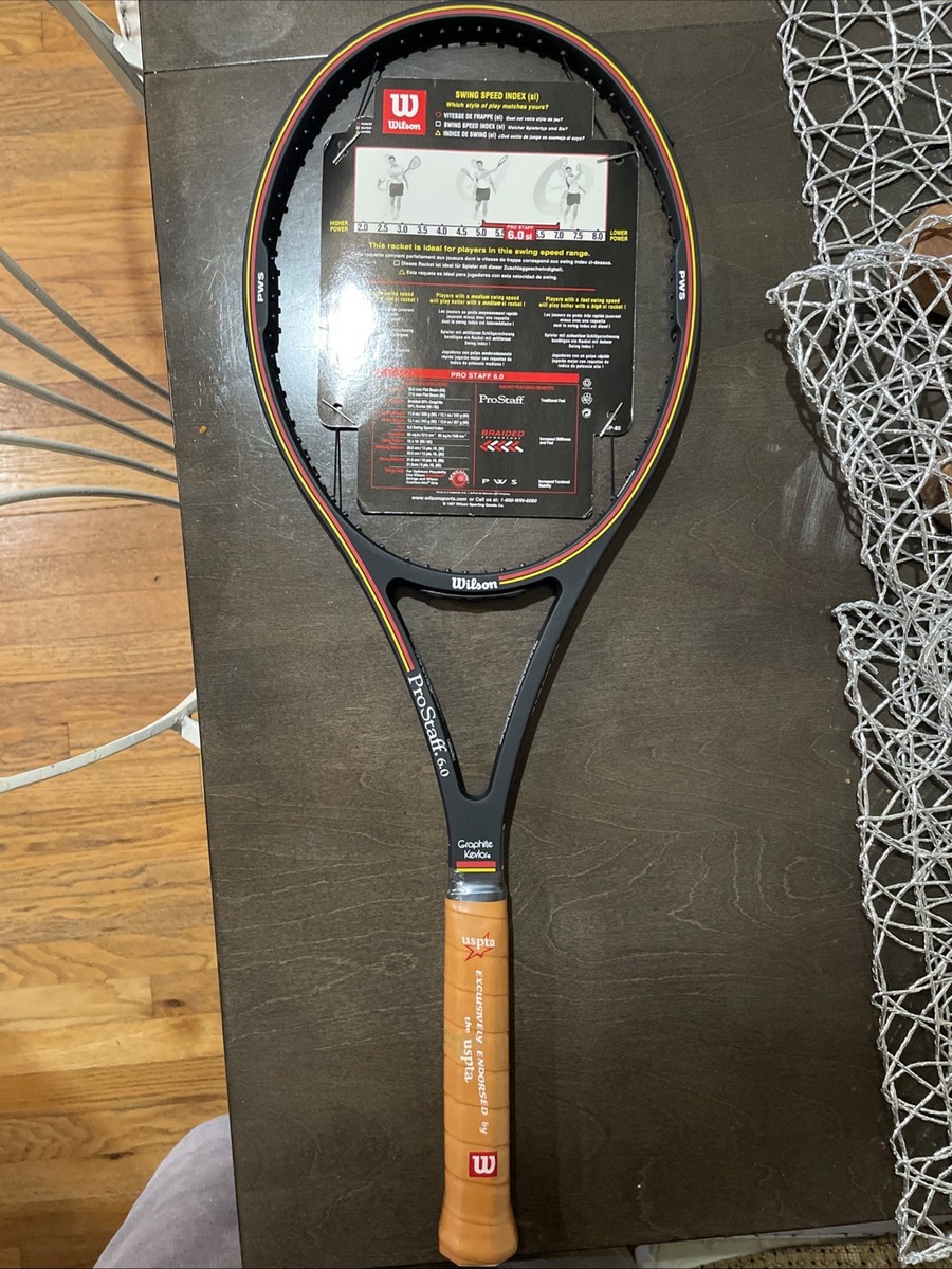 ラケット(硬式用) Wilson ProStaff 6.0 (85sq. inch, G4) Wilson Pro Staff 6.0 85 Midsize Tennis Racket 4 3/8 BRAND NEW w