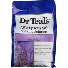 3 Pack Dr Teal's Pure Epsom Salt Soaking Solution, Lavender, 3 lbs