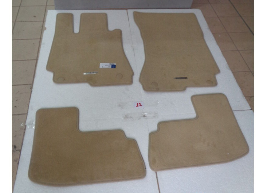 Mercedes-Benz Original C 216 CL S Class Coupe 4 LHD Velours Floor Mats Beige New