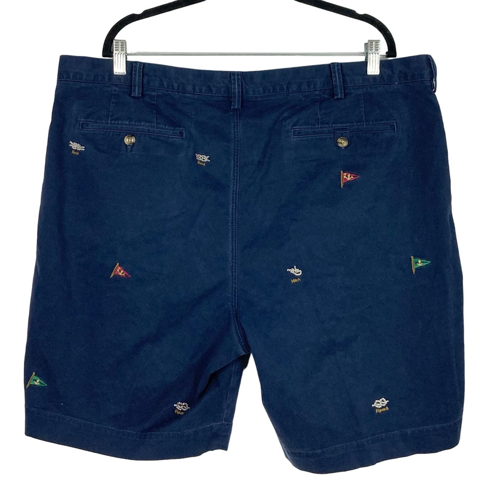 NWOT POLO RALPH LAUREN Shorts 42 Chino Stretch Classic Fit Navy Sail Flag thumbnail 3
