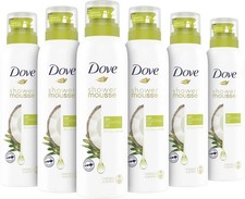 Dove Coconut Oil Shower and Shave Mousse 200ml - 6 x Pack