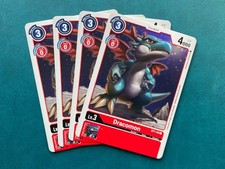 Dracomon ST1-04 Playset Starter Deck Gaia Red Digimon Card Game x4