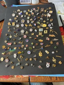 Vtg Lot 154 Of Pins, Bowling Republican American Flags Olympics, Education More