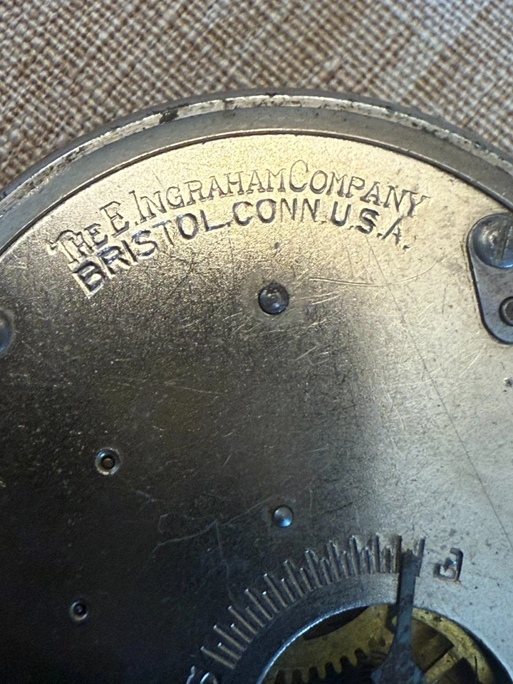 Reloj Bolsillo Ingraham 1937 Vintage - E. Ingraham Co. Bristol CT EE. UU. - Funciona Foto 3 de 4