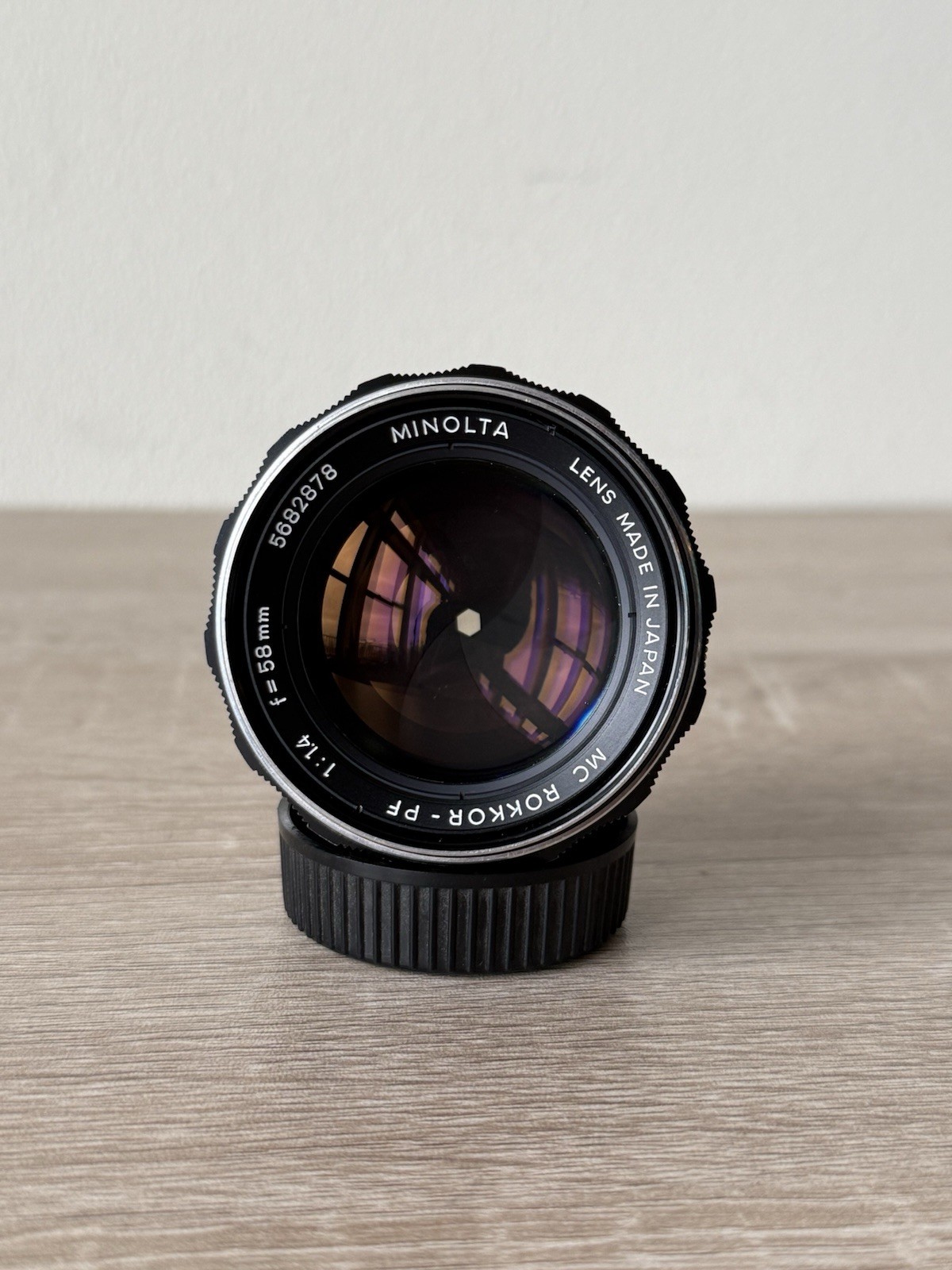 Minolta MC Rokkor-PF 58mm f/1.4 SR Fast Prime Lens Mirrorles ADAPTABLE w/ Caps