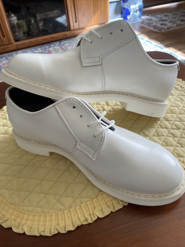 Altama USN White Leather Size 7 1/2 Womens United States Navy shoes 80015378