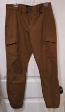 Nick Danger Pants Mens 34 x 30 Brown Cargo Joggers  Stretch Hiking Outdoor