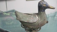 ANTIQUE METAL DUCK DAYTON HILL CLIMBER SCHIEBLE PRESSED STEEL CIRCA 1910 WORKS