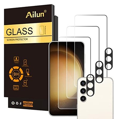 Screen Protector & Camera Lens Protector for Galaxy S23+ 3+3 Pack Anti-Scratch