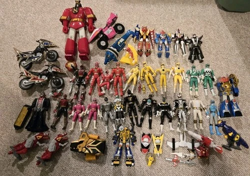 Vintage Power Rangers Action Figures Group Bandai Mighty Morphin Lot 35+ Total
