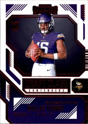 2024 Panini Contenders - Draft Class Contenders Dallas Turner #25 Red (RC)