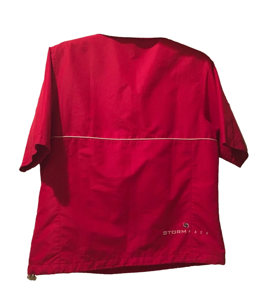 Chaqueta cortavientos Sunice Storm Pack 1/4 cremallera mediana roja/blanca suéter de golf para damas Foto 3 de 4