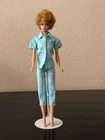 1962 Mattel Ash Blonde  Bubble Cut BARBIE  DOLL-Japan w/#1601 Pajama Outfit