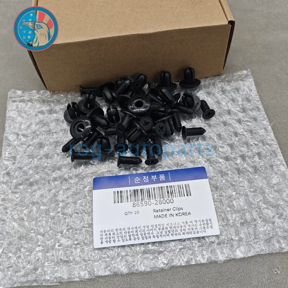 OEM 20× Bumper Fender Liner Screw Trim Retainer Clips 86590-28000 For Hyundai US Foto 2 de 4