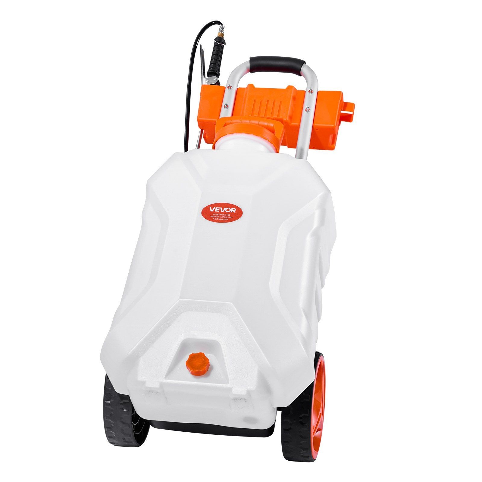 10gal 0-80PSI Wheeled Electric Sprayer with Adjustable Nozzle Precision